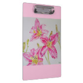 ピンクかわいらし色のユリ絵画リ クリップボード (右)