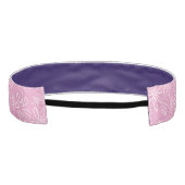 ピンクかわいらし色の植物花のドードルパターン アスレチックヘッドバンド (裏面)