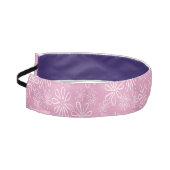 ピンクかわいらし色の植物花のドードルパターン アスレチックヘッドバンド (左)