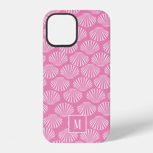 ピンクかわいらし色の沿岸貝殻の模様 iPhoneケース (裏面)