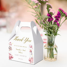 ピンクかわいらし色の活気のあるベビーシャワーフローラ フェイバーボックス