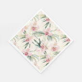 ピンクかわいらし色の熱帯蘭の花結婚の花 スタンダードランチョンナプキン (角)