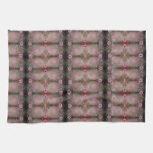 ピンクかわいらし色の花のキッチンタオル キッチンタオル (横)