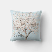 ピンクかわいらし色の花の木 クッション (正面)