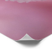 ピンクかわいらし色の花の木 ポスター (角)