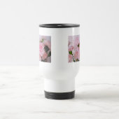 ピンクかわいらし色の花 トラベルマグ (中央)