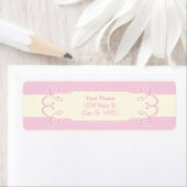 ピンクかわいらし色の赤ちゃんシャワーの住所 シール (インサイチュ)