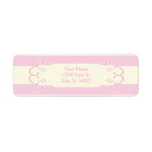 ピンクかわいらし色の赤ちゃんシャワーの住所 シール (正面)