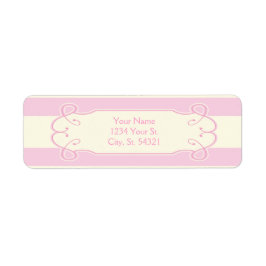 ピンクかわいらし色の赤ちゃんシャワーの住所 シール
