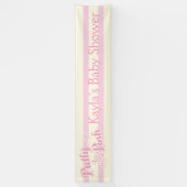 ピンクかわいらし色の赤ん坊のシャワーで 横断幕 (縦)