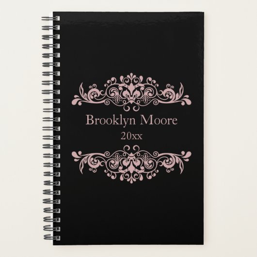 ピンクかわいらし色の プランナー手帳 (正面)