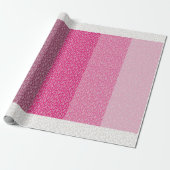 ピンクかわいらし色パレット植物葉柄 ラッピングペーパー (アンロールド)