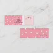 ピンクかわいらし色 – プロファイルカード スキニー名刺 (正面/裏面)