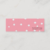 ピンクかわいらし色 – プロファイルカード スキニー名刺 (裏面)