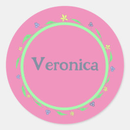 ピンクかわいらし色 ラウンドシール