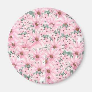 ピンクかわいらし色：赤面した開花磁石 マグネット