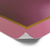 ピンクかわいらし花びらフラクタル ポスター (角)