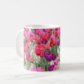 ピンクかわいらし花びら コーヒーマグカップ (正面左)