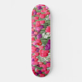 ピンクかわいらし花びら スケートボード (正面)