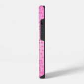 ピンクかわいらし花びら iPhoneケース (左側面)