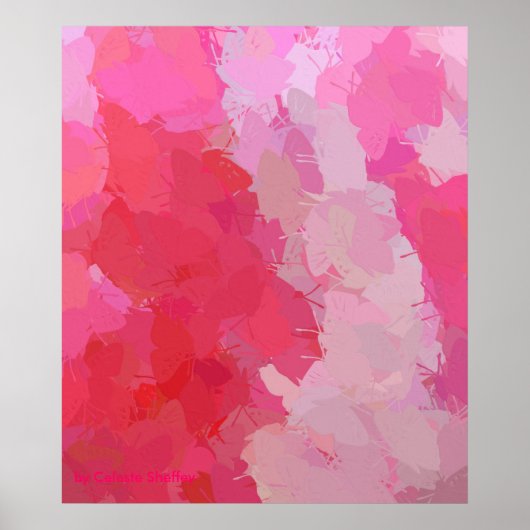 ピンクかわいらし蝶のポスター ポスター (正面)