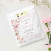 ピンクかわいらし蝶の甘い16第1の2誕生日 フェイバーバッグ (封をした状態)