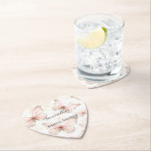 ピンクかわいらし蝶ブライダルシャワー ペーパーコースター (インサイチュ)