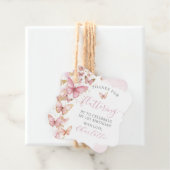 ピンクかわいらし蝶12日23日5誕生日 フェイバータグ (インサイチュ)