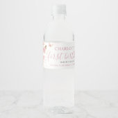 ピンクかわいらし蝶1st誕生日スウィート16 XV ペットボトルラベル (正面)