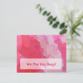 ピンクかわいらし蝶 ポストカード (スタンド正面)