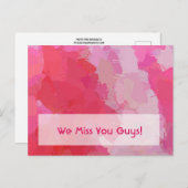 ピンクかわいらし蝶 ポストカード (正面/裏面)