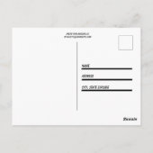 ピンクかわいらし蝶 ポストカード (裏面)