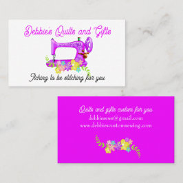 ピンクかわいらし裁縫機 名刺