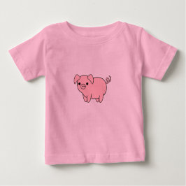 ピンクかわいらし豚 ベビーTシャツ