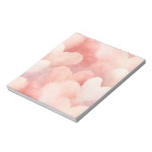 ピンクかわいらし赤面ハート ノートパッド (回転)