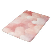 ピンクかわいらし赤面ハート バスマット (アングル)