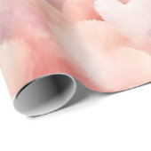 ピンクかわいらし赤面ハート ラッピングペーパー (ロールコーナー)