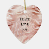 ピンクかわいらし赤面バラグラムゼブラアニマルプリント セラミックオーナメント (右)