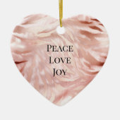 ピンクかわいらし赤面バラグラムゼブラアニマルプリント セラミックオーナメント (正面)