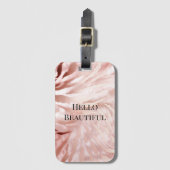 ピンクかわいらし赤面バラグラムゼブラアニマルプリント ラゲッジタグ (正面縦)