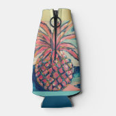 ピンクかわいらし金ゴールドトレンディーパイナップル ボトルクーラー (裏面)