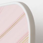 ピンクかわいらし金ゴールド大理石スワール公式USA ピックルボールラケット (左詳細)