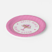 ピンクかわいらし13誕生日 ペーパープレート (アングル)