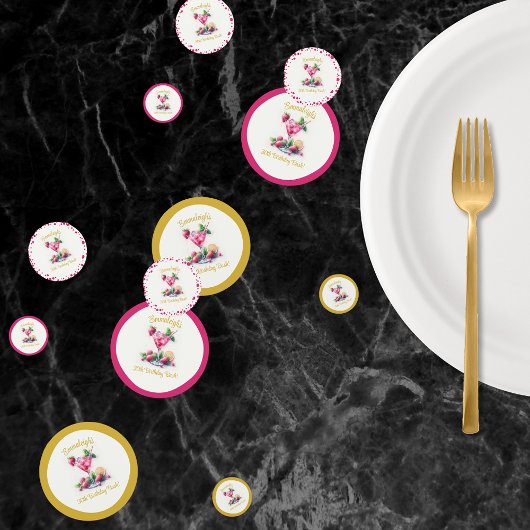 ピンクかわいらし30歳の誕生日お祝い コンフェッティ