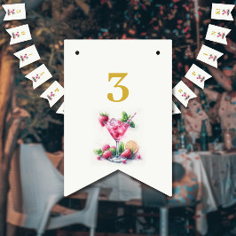 ピンクかわいらし30歳の誕生日お祝い バンティングフラッグ