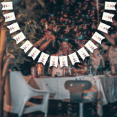 ピンクかわいらし30歳の誕生日お祝い バンティングフラッグ