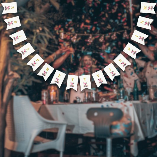 ピンクかわいらし30歳の誕生日お祝い バンティングフラッグ