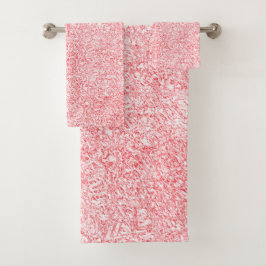 ピンクかわいらし バスタオルセット