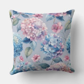 ピンクかわいらし&ブルーアジサイフローラ開花 クッション (裏面)
