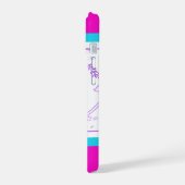 ピンクかわいらし&ブルーバタフライiPhone 15ケース iPhone 15ケース (左側面)